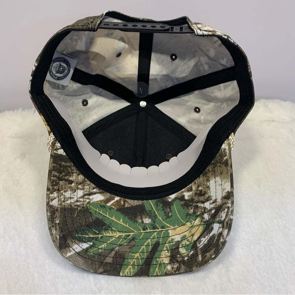 Smokey The Bear Forest Camo Snapback Trucker Hat Rope Accent Mad Engine OSFM - Picture 6 of 9